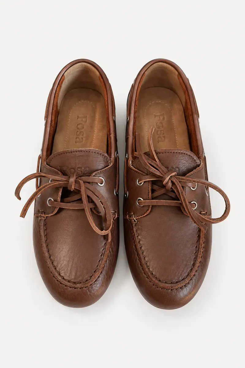Posa - Loafers - Boat Loafer Soft Leather - Walnut