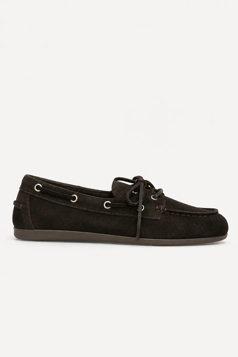 Posa - Loafers - Boat Loafers Suede - Espresso