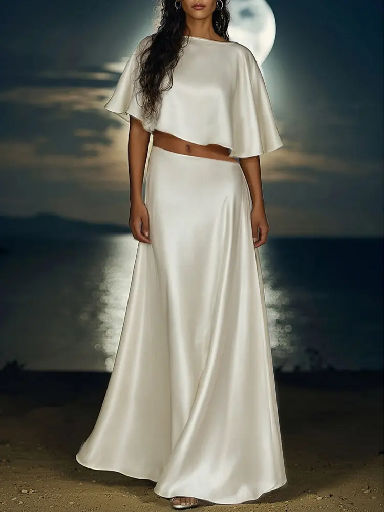 Quendrida | Elegancki damski komplet z satyny