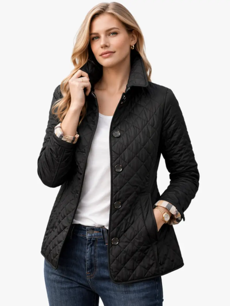 QUILTED BUTTON JACKET FOR WOMEN