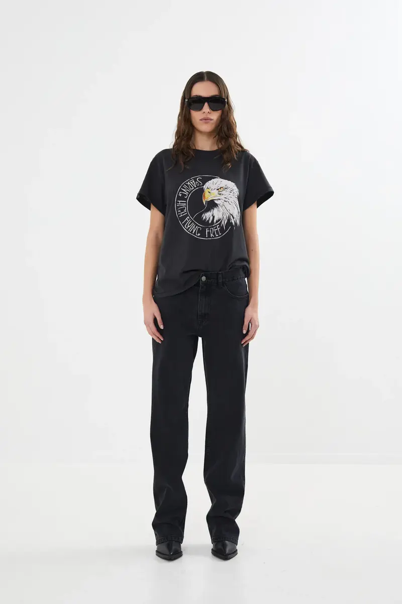 Rabens Saloner denim black loose fit pant Lorelei