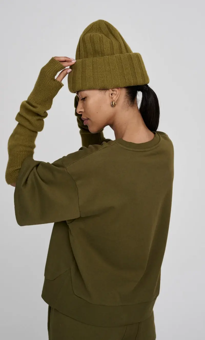 Rabens Saloner Dolli pure wool sleeves fern green