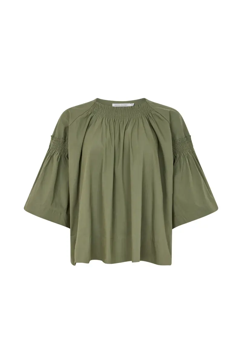 Rabens Saloner efil papery frill sleeve top shadow