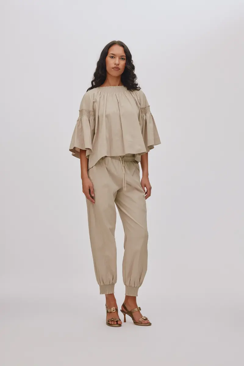 Rabens Saloner efil papery frill sleeve top sidiment