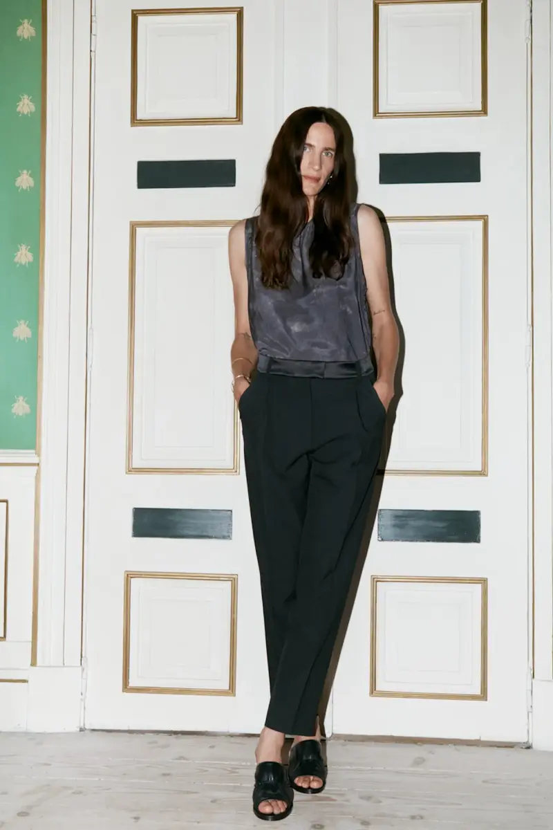 Rabens Saloner Helga marbled tank charcoal