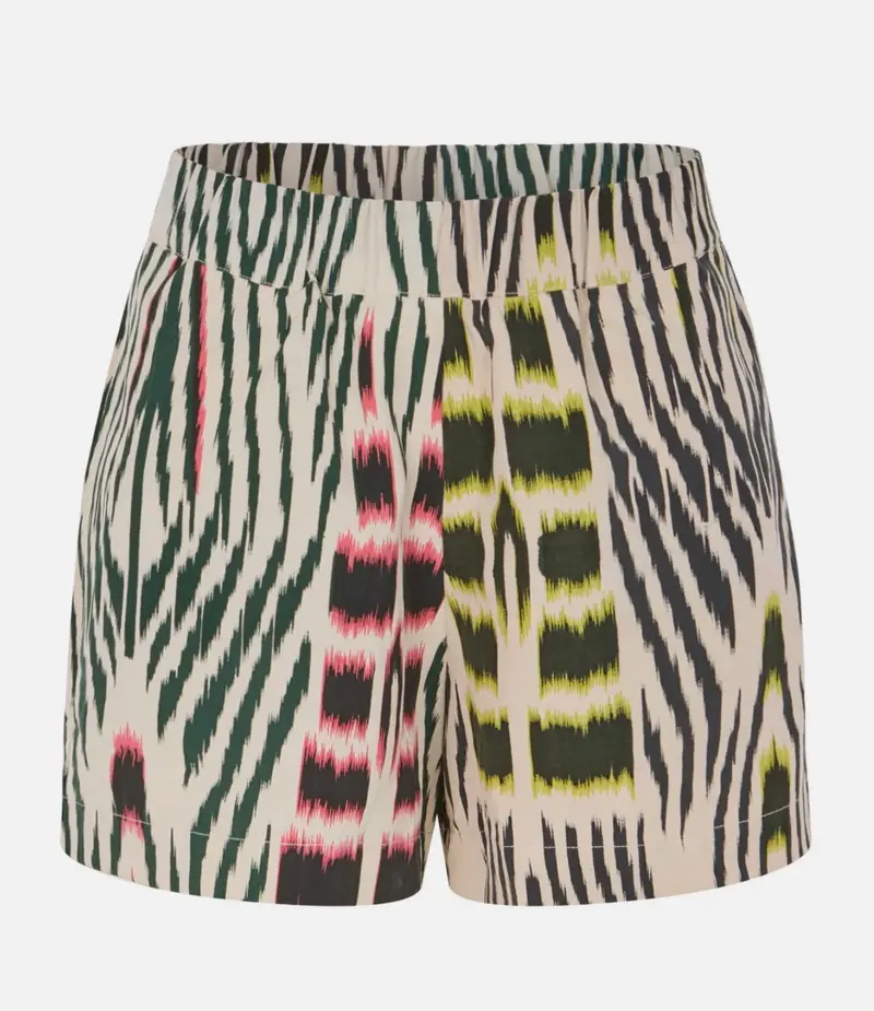 Rabens Saloner lania ikat combo short forest pink sand & citrus combo
