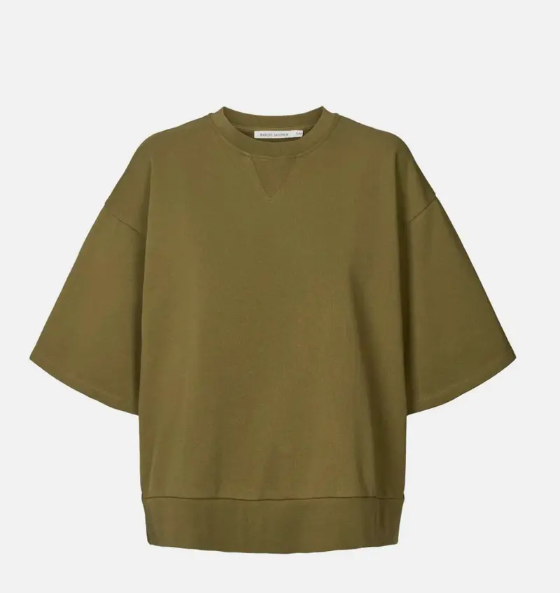 Rabens Saloner narah sweat top dark olive