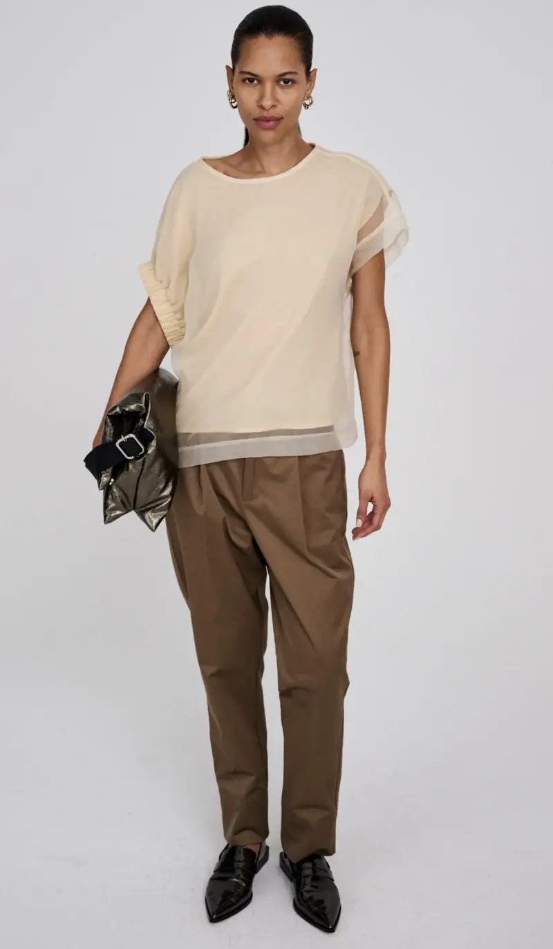 Rabens Saloner Raina cotton fusion pleat pants cub