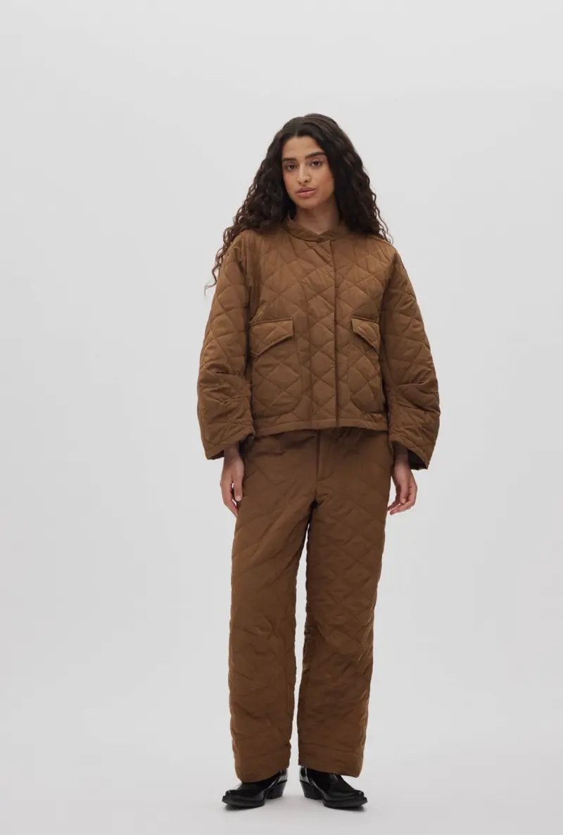 Rabens Saloner Rhea tech guilt jacket Chestnut