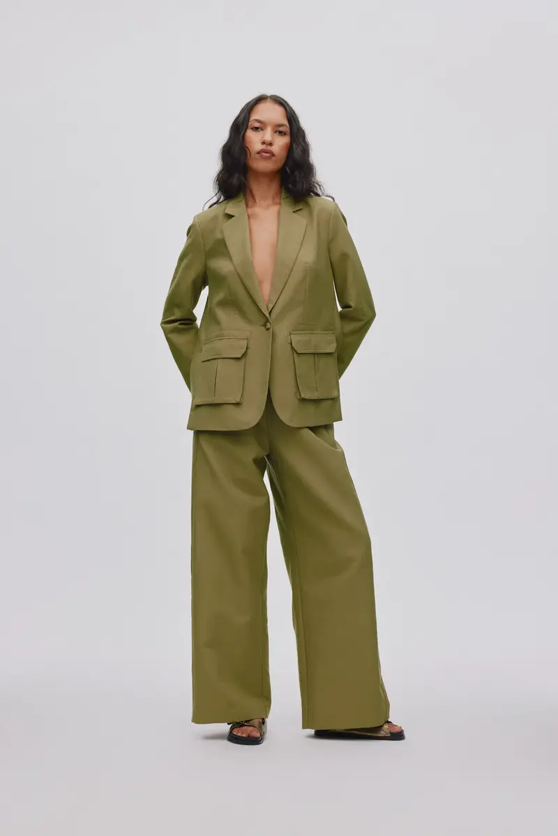 Rabens Saloner sabila soft tailoring cargo jacket pale khaki