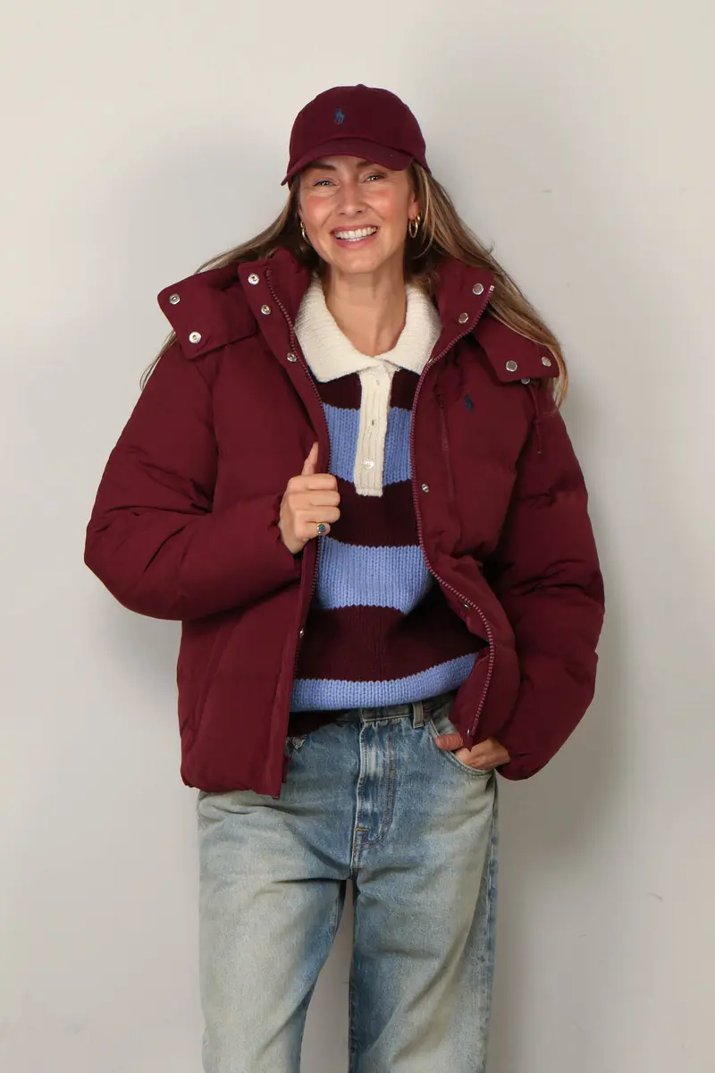 Ralph Lauren - Jas - Woven Puffer Coat - Classic Wine