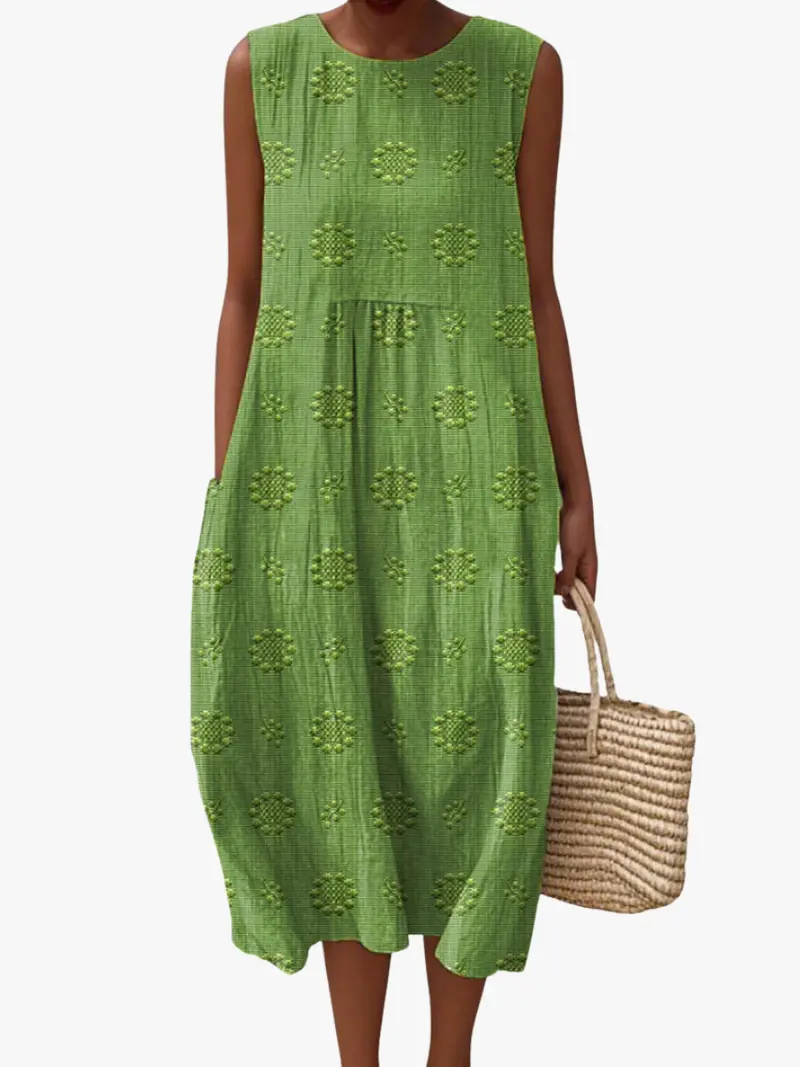 RELAXED MIDI DRESS FOR WOMEN