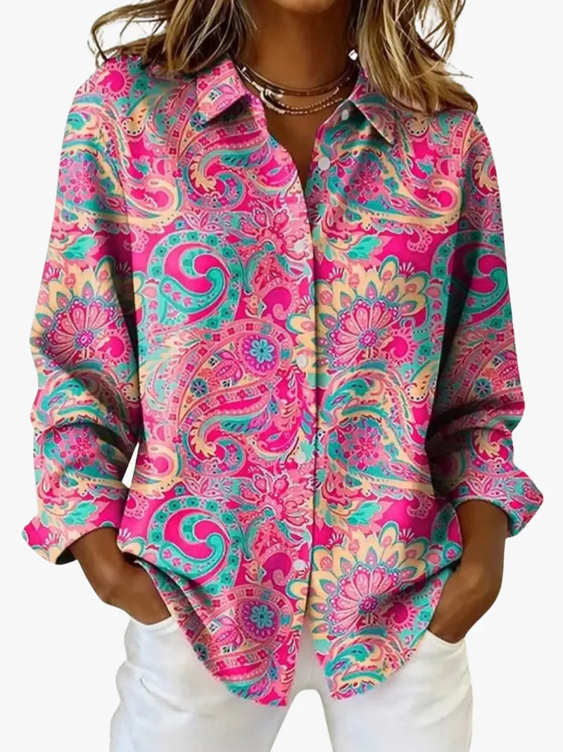 RELAXED PAISLEY SHIRT FOR WOMEN