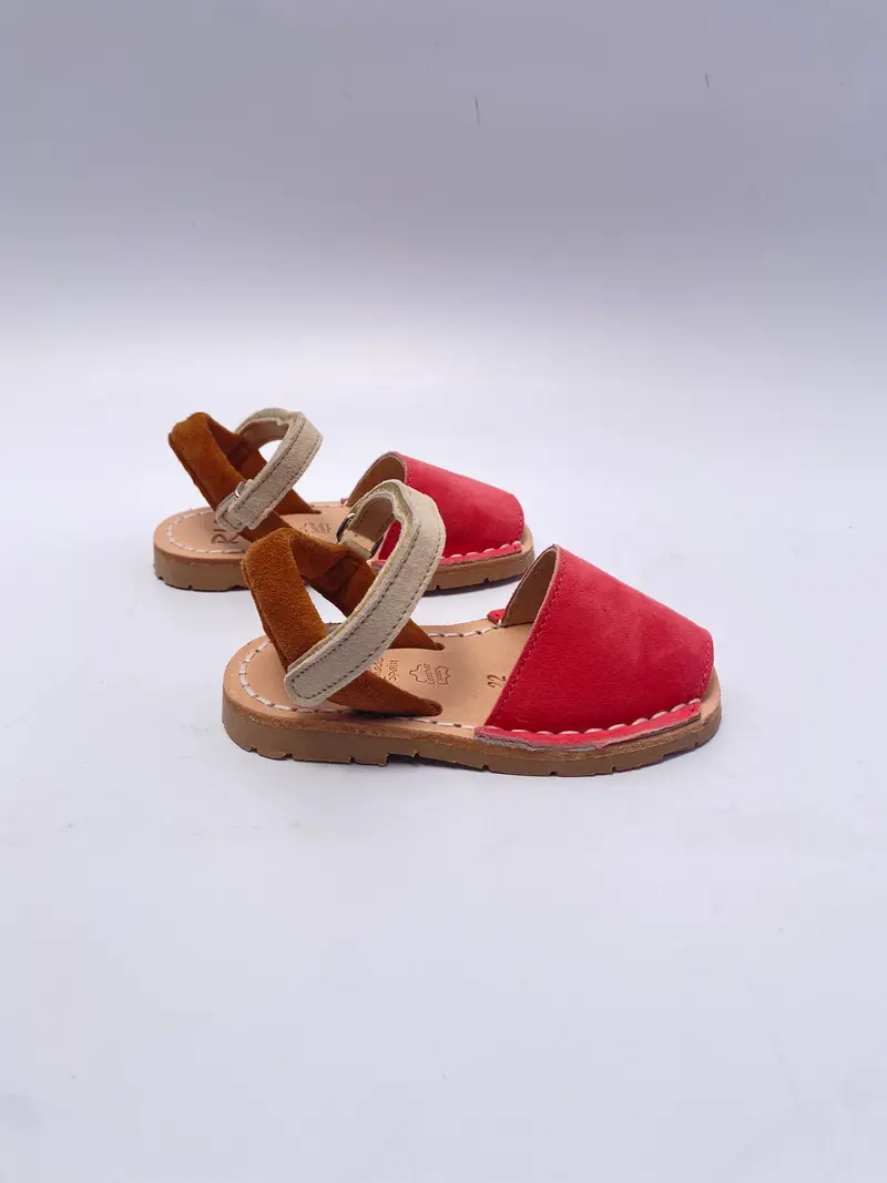 Ria Menorca sandaal suede roze beige