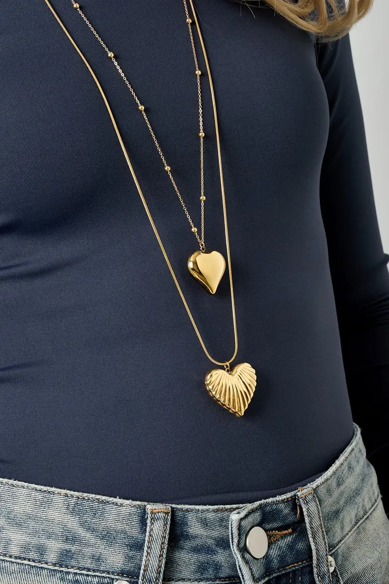 Ribbel hart ketting