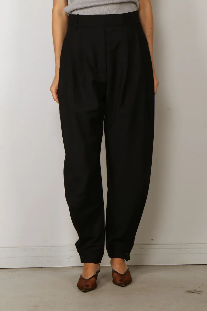 RÓHE - Broek - Tailored Cuff Trousers - Black