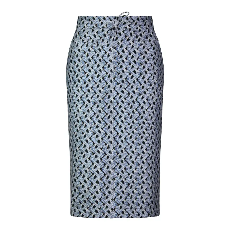 Rok Blue Golvend Vlechtmotief