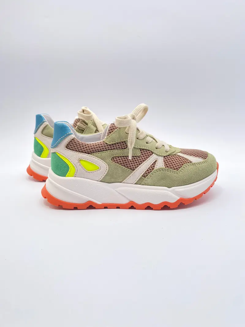 Romagnoli sneakers pistache multi color 6876R011