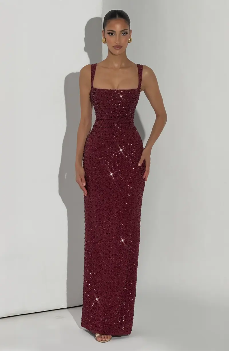 ROSALIND | Maxikleid mit Eckigem Ausschnitt