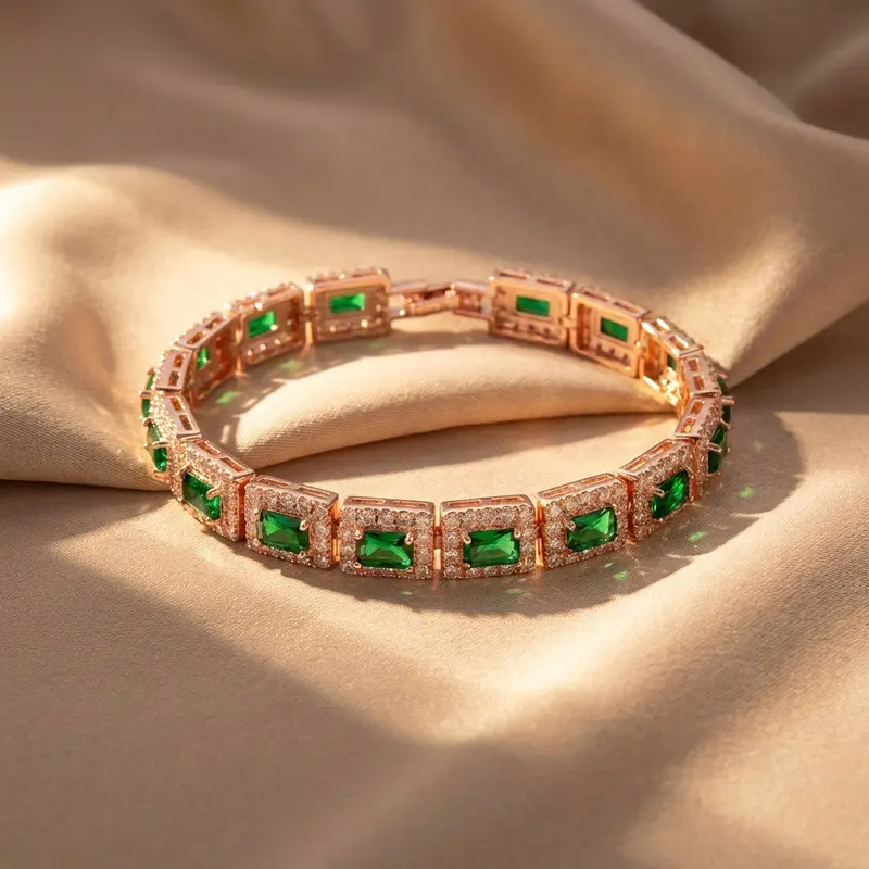 Rosewood Emerald Shine Bracelet