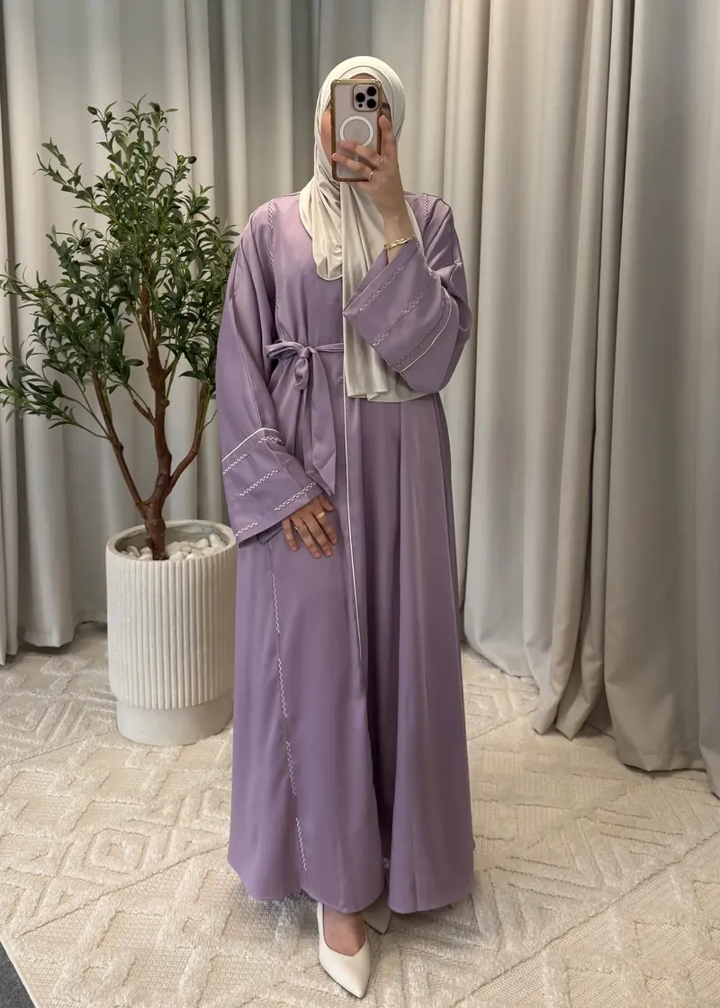 SABAH EMBROIDERED ABAYA LIGHT VIOLET