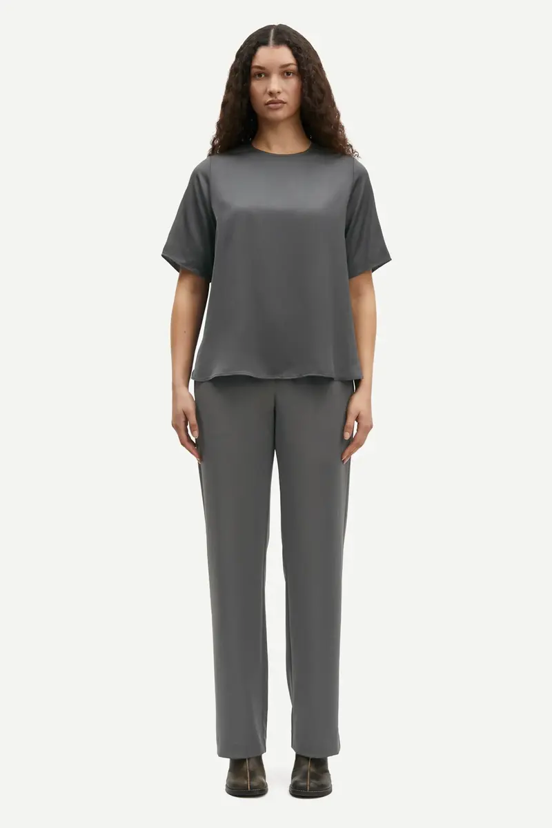 Samsøe Samsøe hoys straight pant black oyster