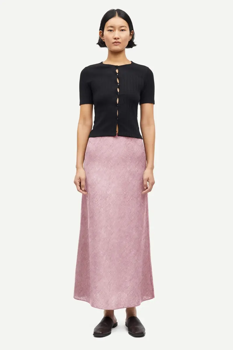 Samsøe Samsøe Saagneta long skirt orchid haze melange