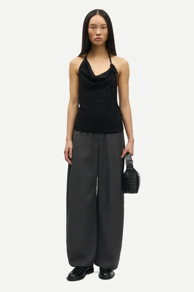 Samsøe Samsøe Saroko trousers dark grey melange