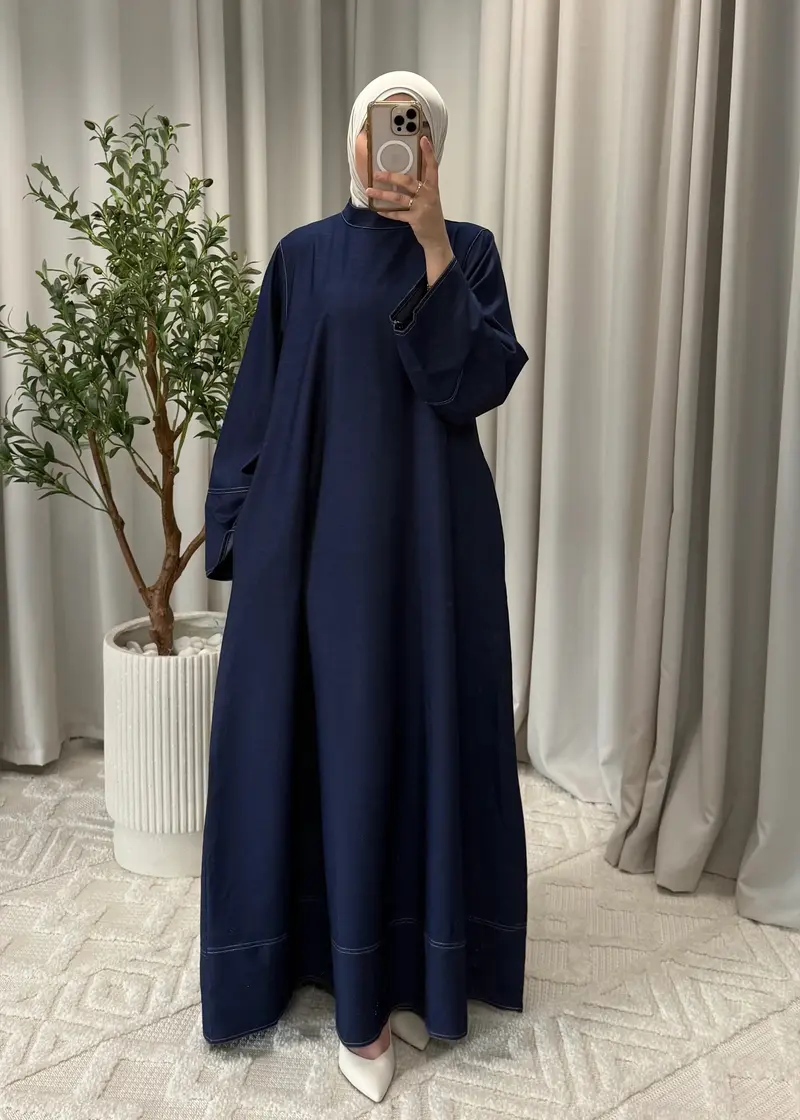 SANA DENIM LOOK DRESS BLUE