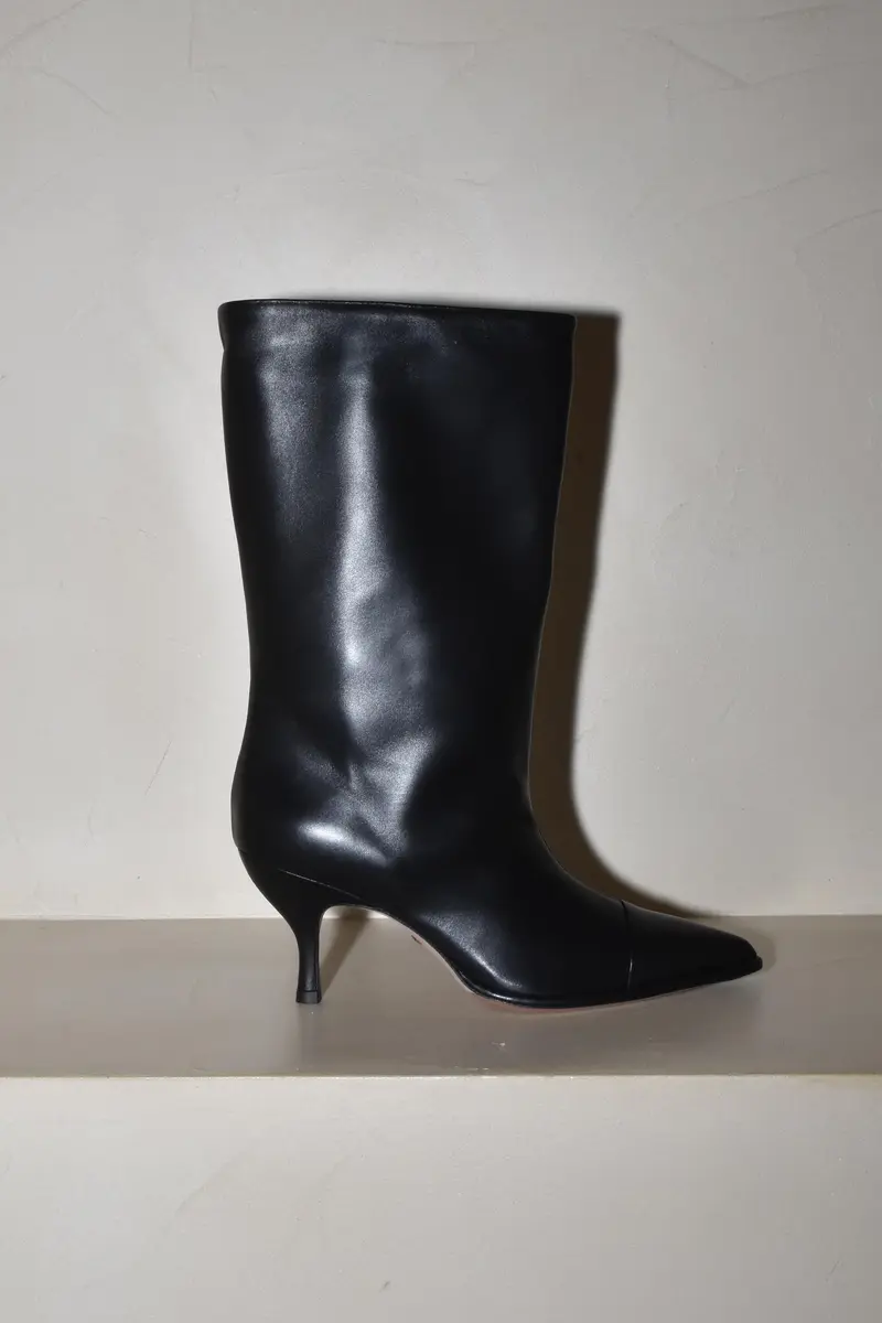 Sania d'mina - Laarzen - Avenue Mid Wide Shaft - Black Leather