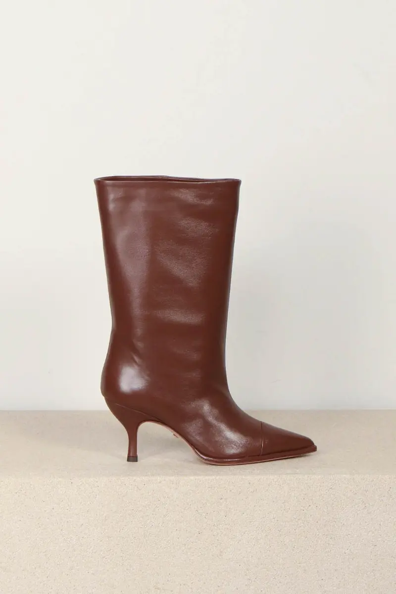 Sania d'mina - Laarzen - Avenue Mid Wide Shaft - Brown Leather