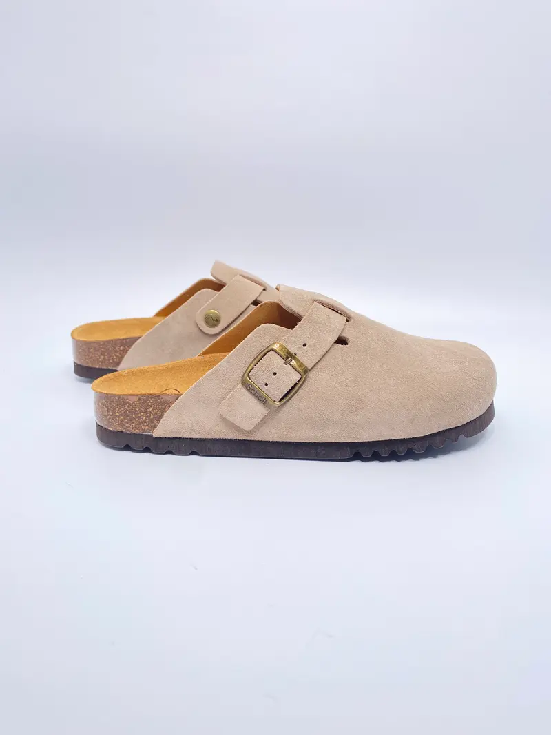 Scholl Sandaal Fae dark beige suede