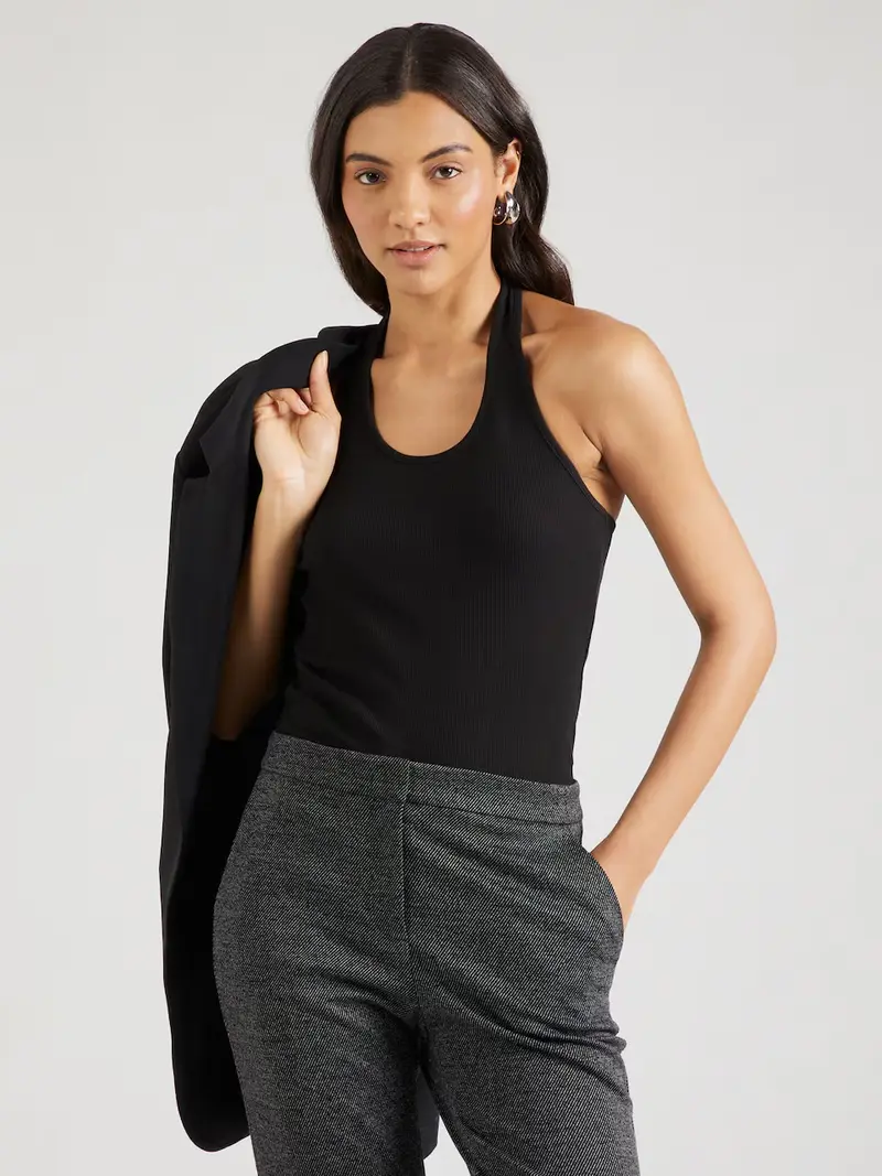 Selected anna halterneck top black