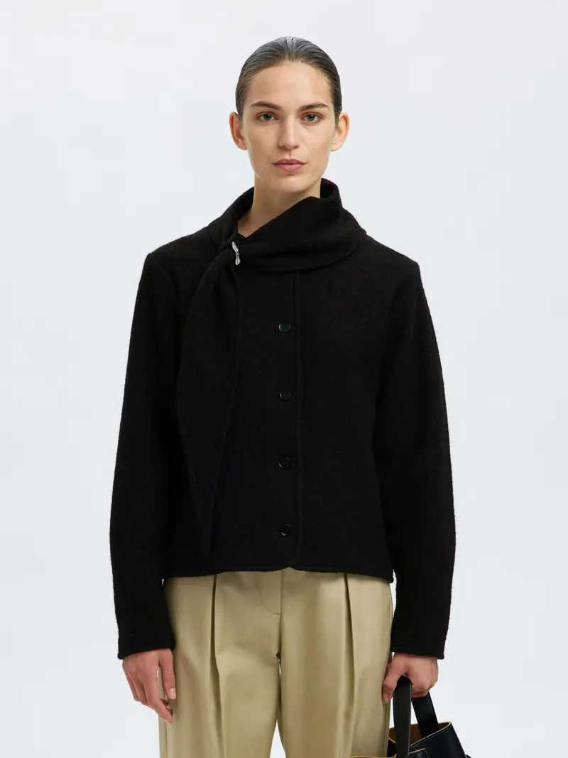 Selected darla knit jacket black