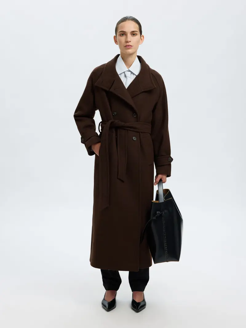 Selected madeline manteco coat delicioso/melange
