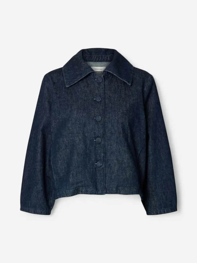 Selected relaxed hanny 3/4 denim jackdt Dark blue denim