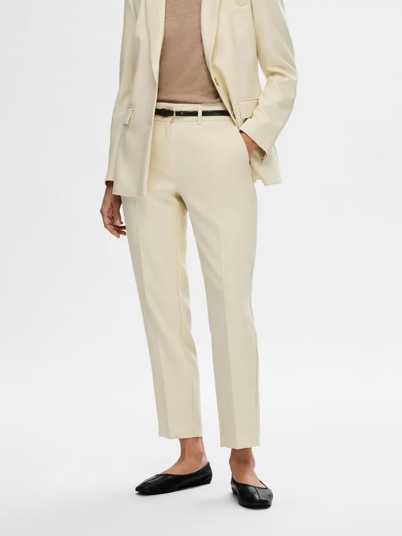 Selected Rita-Ria cropped pant Birch pd