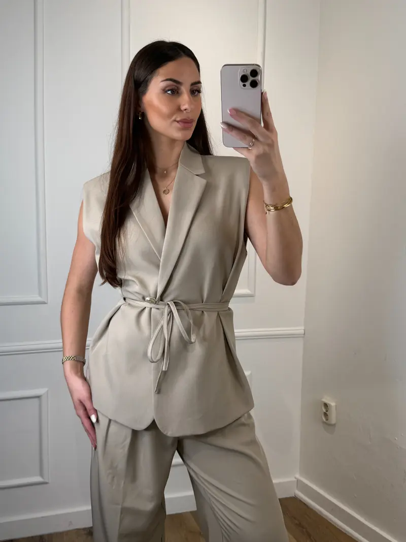 Senna gilet - taupe