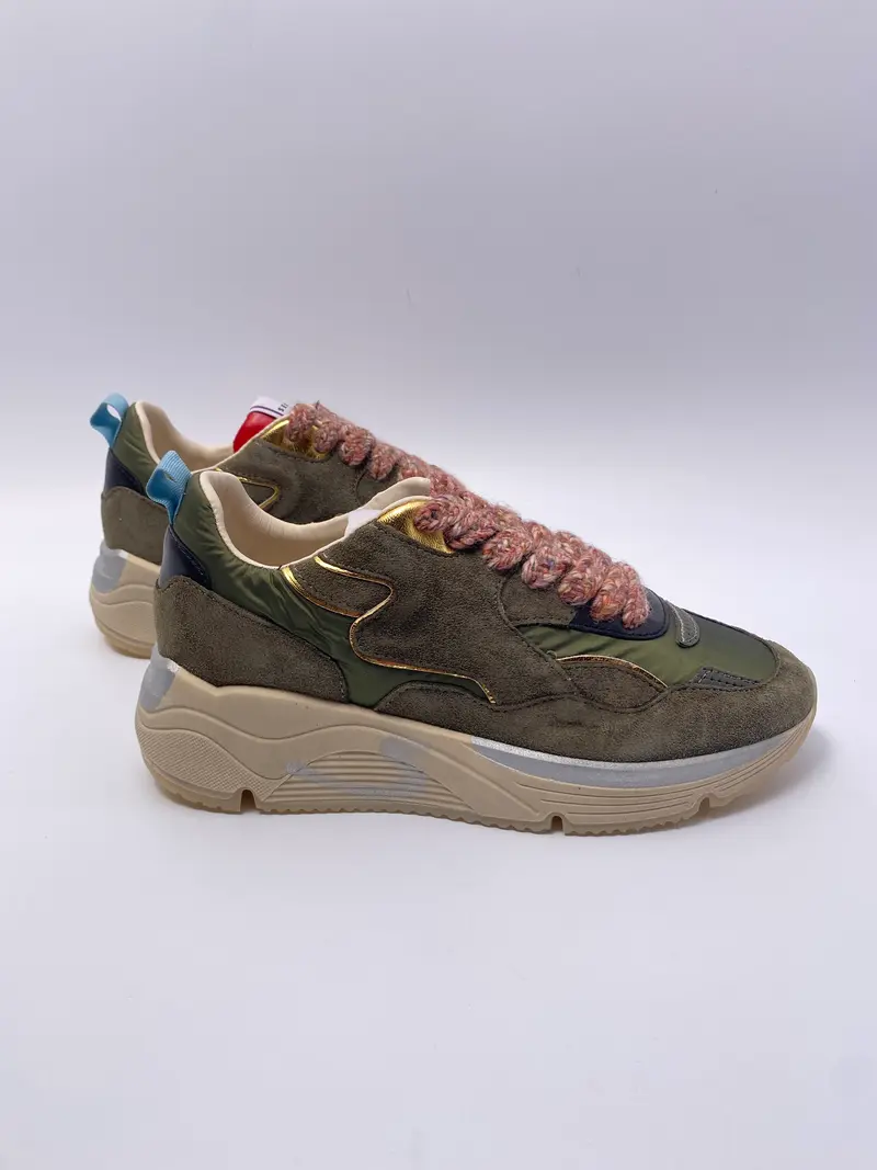 Serafini sneaker malibu military red gold