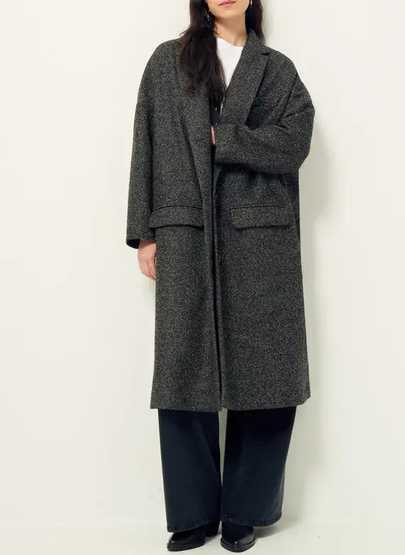 Sessùn jas manteau emily long non double stoneblack