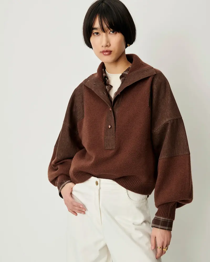Sessùn wyssal sweater patina brown