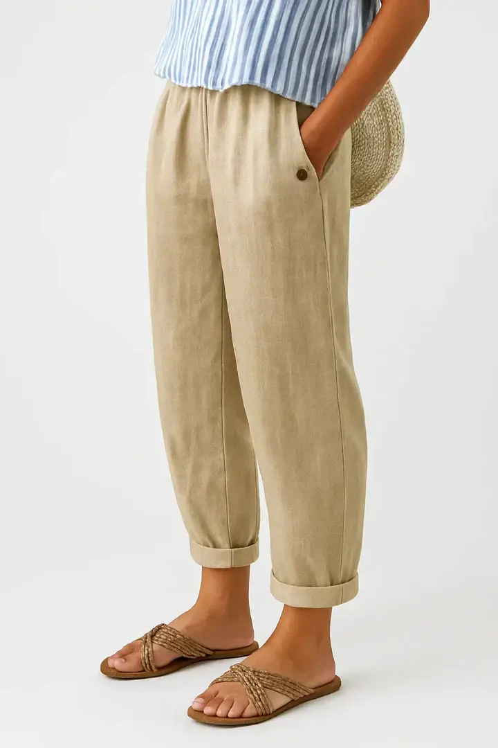 Sielora™ | Relaxed Linen Wide-Leg Pants