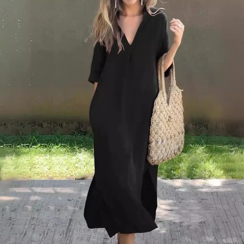 Simba Linen Dress with Pockets
