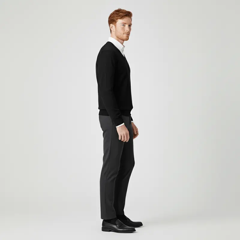 Slim-Fit V-Ausschnitt Pullover - Keanu