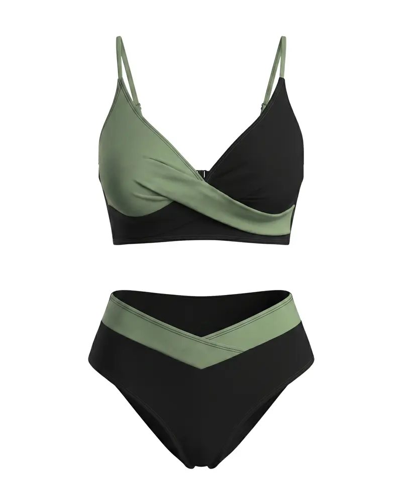 Solid Colour Bikini Set