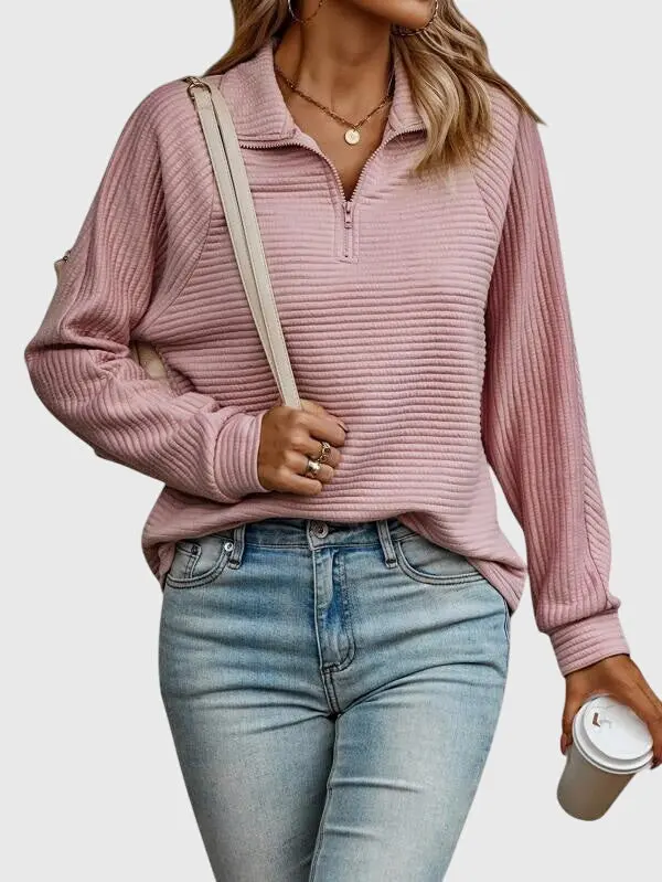 Sophie | Damen Cardigan mit Reißverschluss elegant