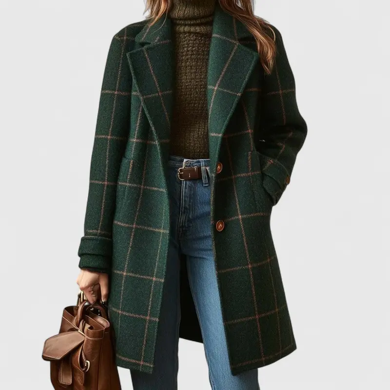 Sophie | Damen Herbstmantel mit klassischem Karo
