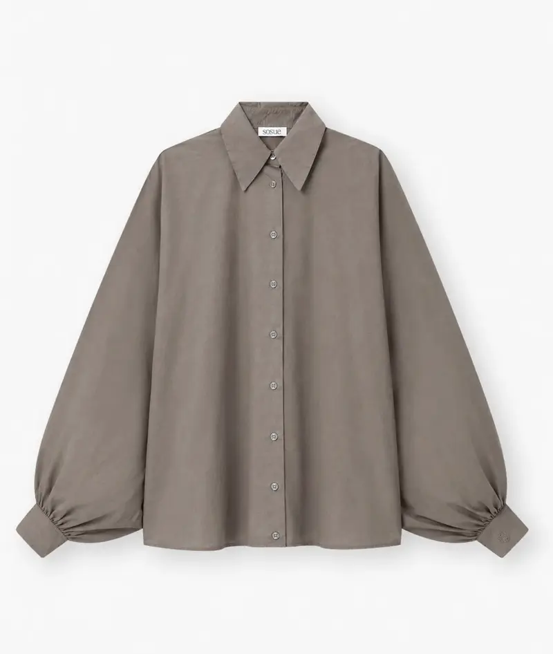 SOSUE blouse Antonia Flanell Taupe
