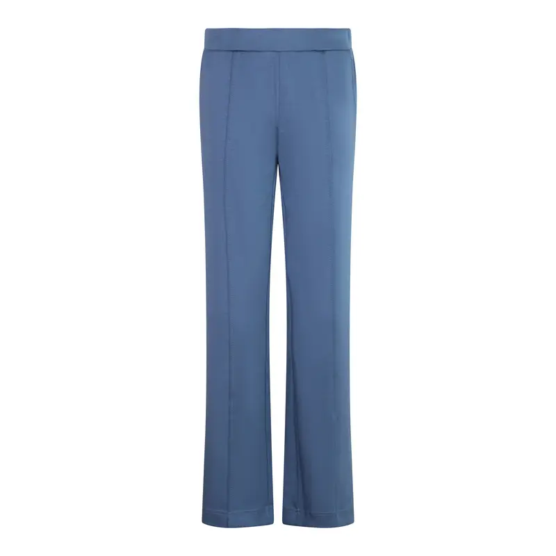 Stretchpantalon Indigo Persplooi Rechte Fit