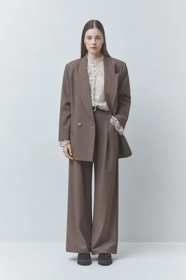 Suncoo Jonas wide pant taupe